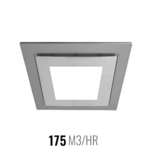 Ventair Airbus Square with LED Light 200 Ceiling Exhaust Fan Silver