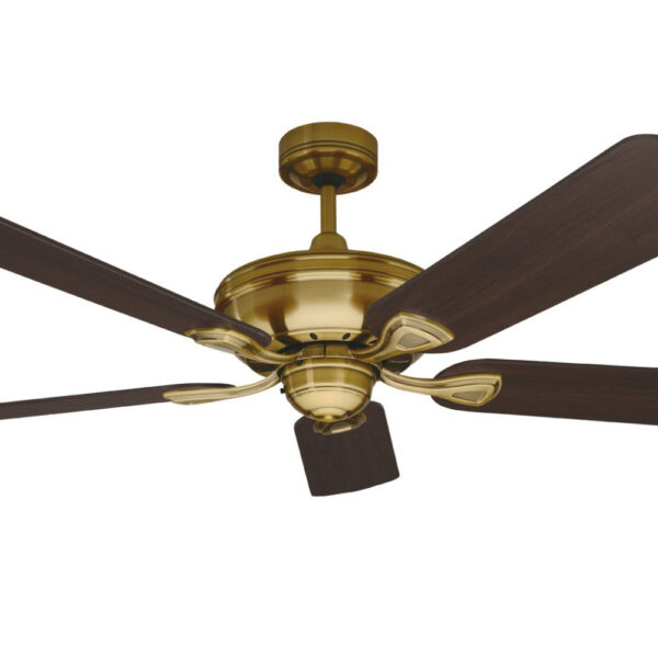 Healey Ceiling Fan - Antique Brass with Reversible Blades 52"