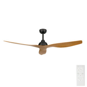 Bahama DC Ceiling Fan with Remote - Charcoal Motor with Maple Blades 52"