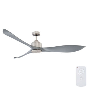 Eagle XL DC Ceiling Fan with Remote - Brushed Chrome 66"