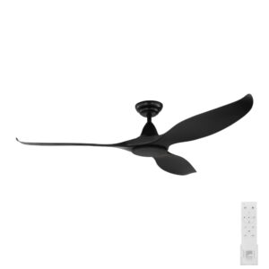 Noosa DC Ceiling Fan With Remote - Black 60"