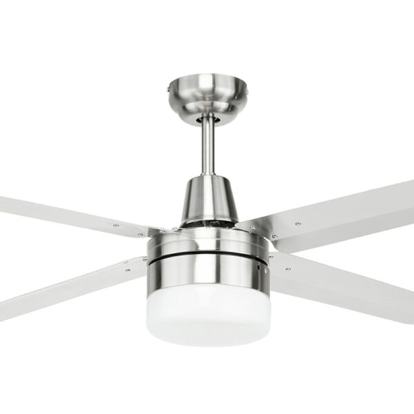 Brilliant Atrium Ceiling Fan with Light - 316 Stainless Steel 56"