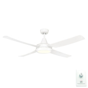 Brilliant Cruze AC Ceiling Fan with LED Light - White 52"
