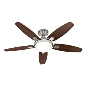 Contempo Ceiling Fan With Light - Brushed Nickel 52"
