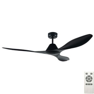 Nevis DC Ceiling Fan With Remote - Black 52"