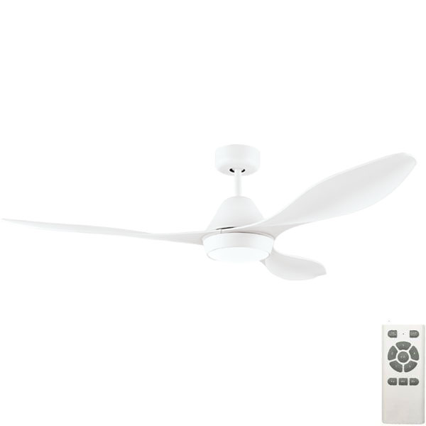 Nevis DC LED Ceiling Fan With Remote - White 52"