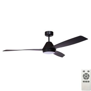 Fanco Eco Breeze DC Ceiling Fan with LED Light and Remote - Black 52"