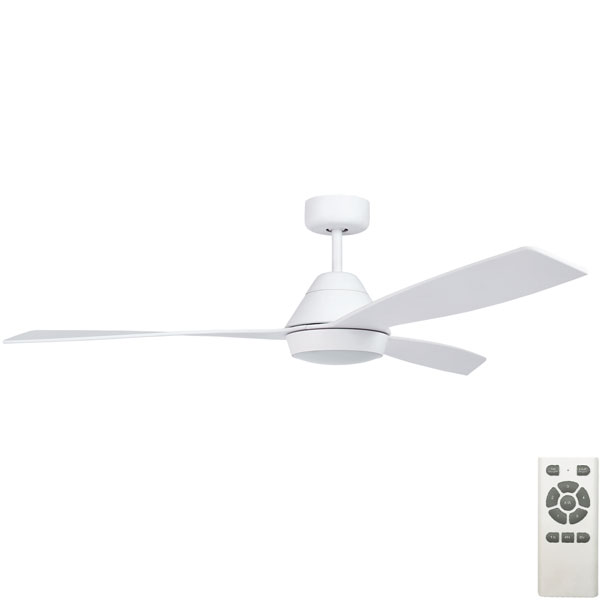 Fanco Eco Breeze DC Ceiling Fan with LED Light and Remote –White 52"