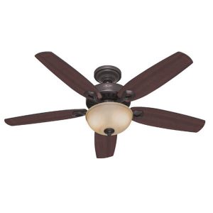 Builder Deluxe Ceiling Fan with Bowl Light - New Bronze 52"