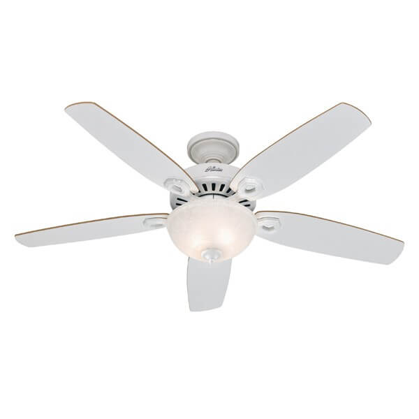 Builder Deluxe Ceiling Fan with Bowl Light - White 52"