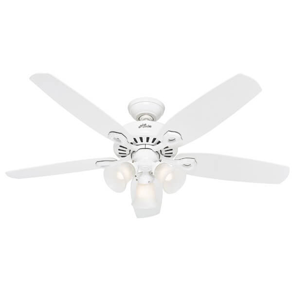 Builder Plus Ceiling Fan With Light - White 52"