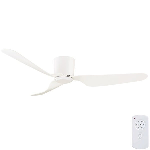 City DC Ceiling Fan With Remote (Low Profile) - White 52"