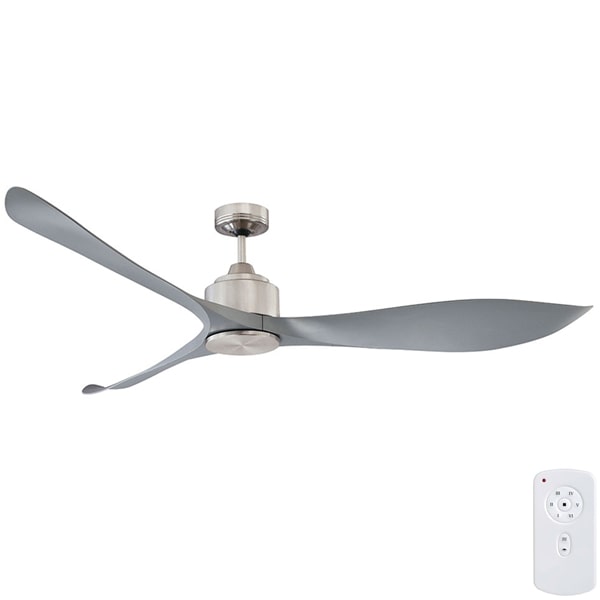Eagle XL DC Ceiling Fan With Remote - Brushed Chrome 65"