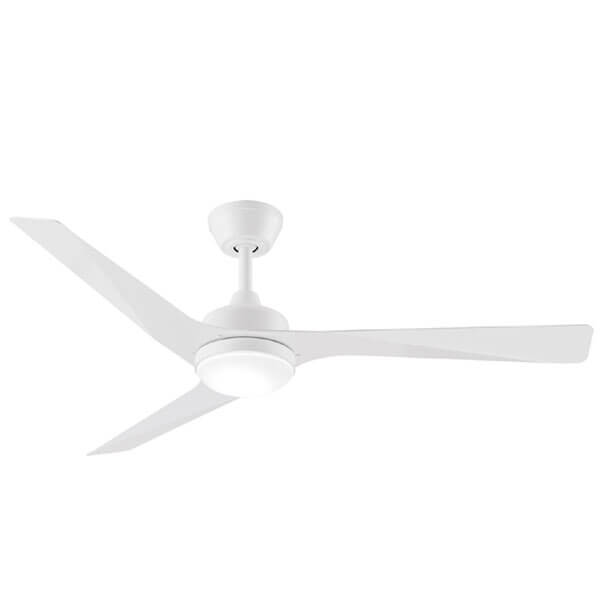 Modn-3 Ceiling Fan with Wall Control and LED Light - White 52"