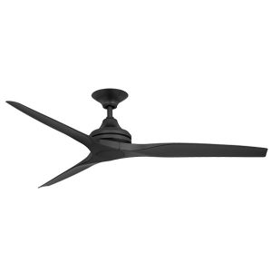 Spitfire V2 Ceiling Fan - Black With Black Plastic Blades 60"