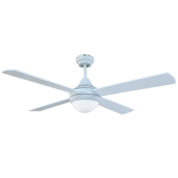 Tempo Ceiling Fan With Light - White 48"