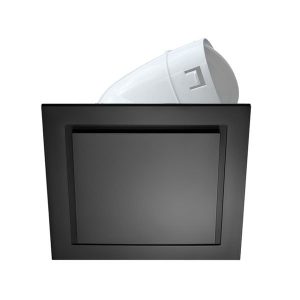 Square Vent with 150mm Duct Adaptor in Black
