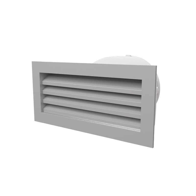 Brick Sized Premium Vent with 150mm Duct Adaptor Aluminium