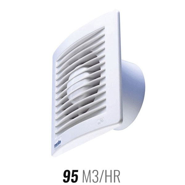 Elicent E-Style Exhaust Fan 100mm with Humidity Sensor & Timer White