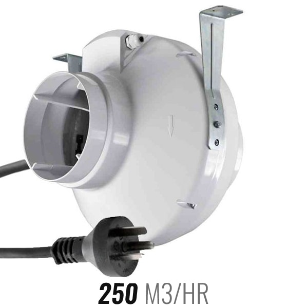 Fanco Centrifugal VK Plastic Inline Fan 100mm with Lead & Plug