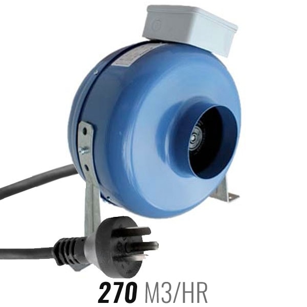 Fanco Centrifugal VKM Inline Fan 100mm with Lead & Plug