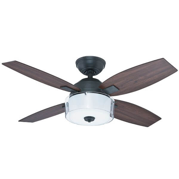 Central Park Ceiling Fan With Light - Aged Steel 42"