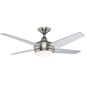 Sonic Ceiling Fan With Light - Brushed Nickel 52"
