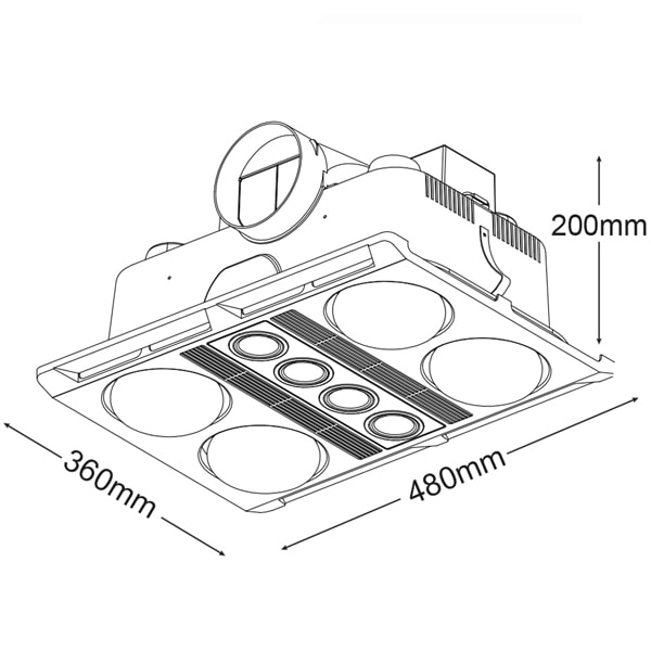 Martec Profile Plus 4 Exhaust Fan White | Fansonline Australia
