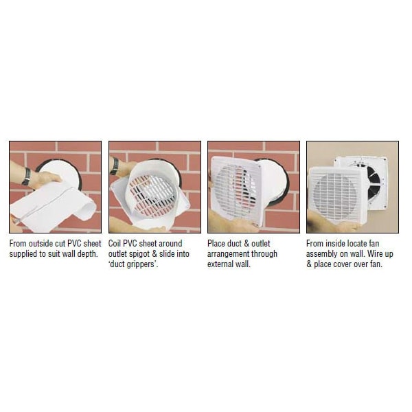 Maxair Wall Exhaust fan 150mm White | Fansonline Australia