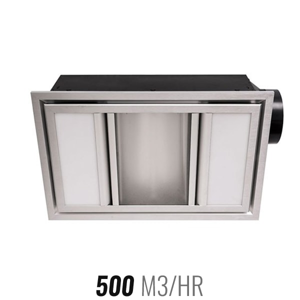 Mercator Domino 3-in-1 Exhaust Fan with CCT LED Light Silver