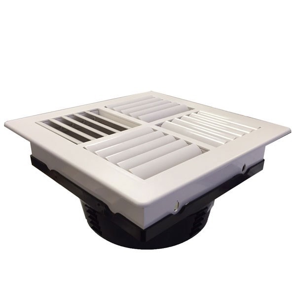 Air Conditioning Vent Square Multi Directional 300mm with 250mm Duct