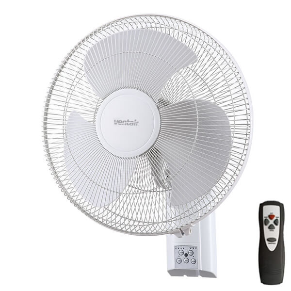 Plastic wall fan with remote control 