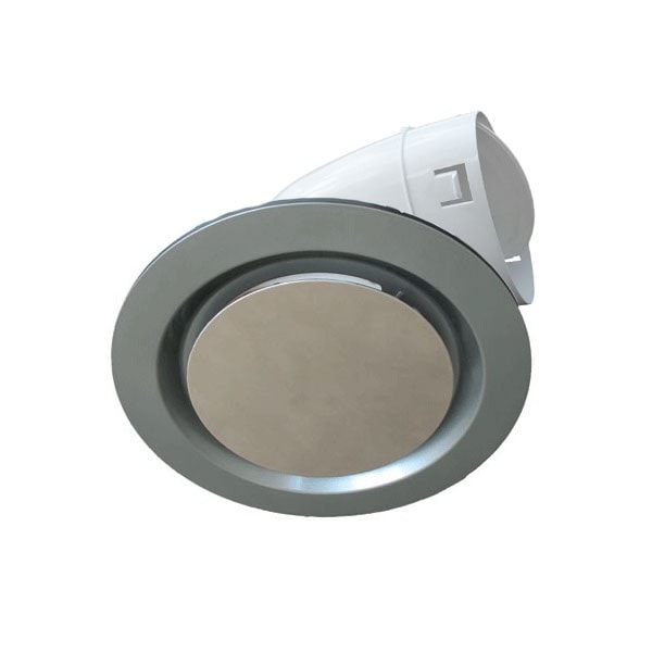 Round Vent with 150mm Duct Adaptor in Silver