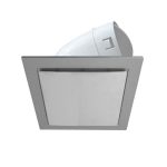 Silver Square Vent with 150mm Duct Adaptor