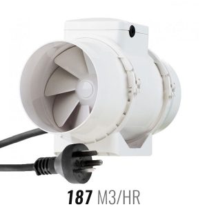 Fanco Mixflow TT Inline Fan 100mm with Lead & plug