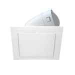 White Square Vent with 150mm Duct Adaptor