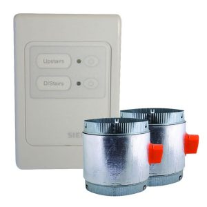 Electronic Zoning Kit for 2 Rooms - 150mm Dampers