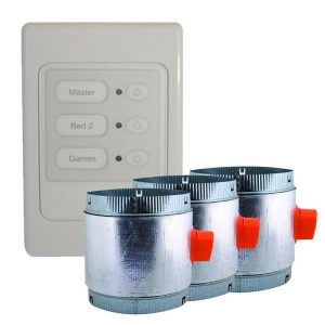 Electronic Zoning Kit for 3 Rooms - 150mm Dampers