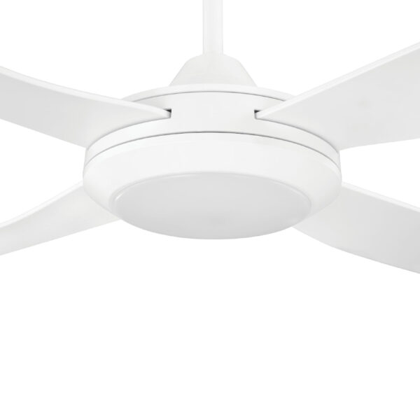 Bondi Ceiling Fan with CCT LED Light - White 52"