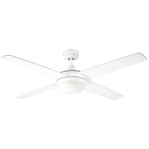 Fanco Urban 2 Indoor/Outdoor ABS Blade Ceiling Fan with E27 Light - White 52"
