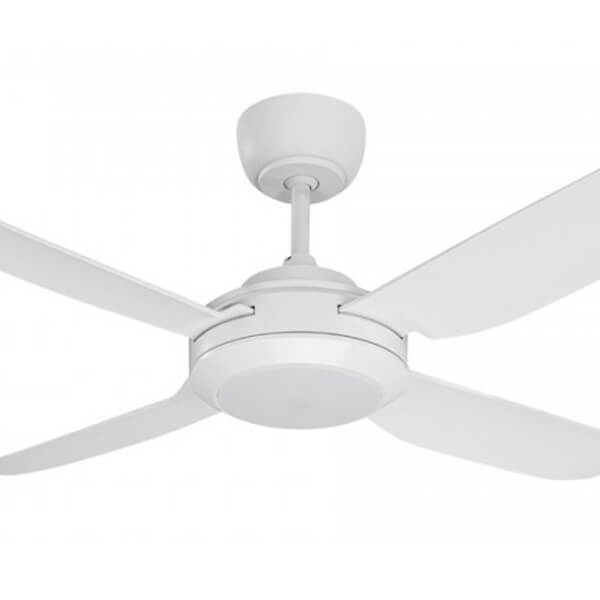 Spinika II Ceiling Fan with LED Light - White 48"