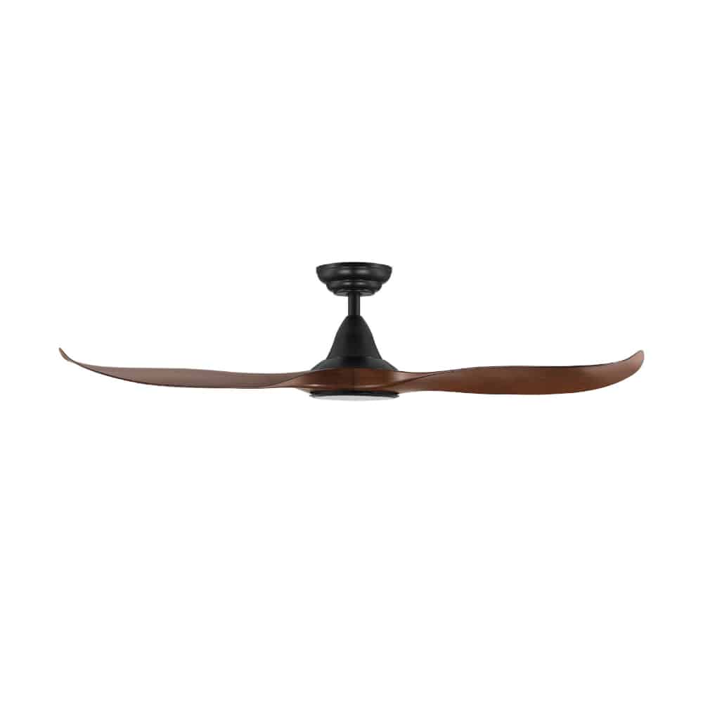 Eglo Noosa DC 52" Ceiling Fan with LED Light. Black/Aged Elm