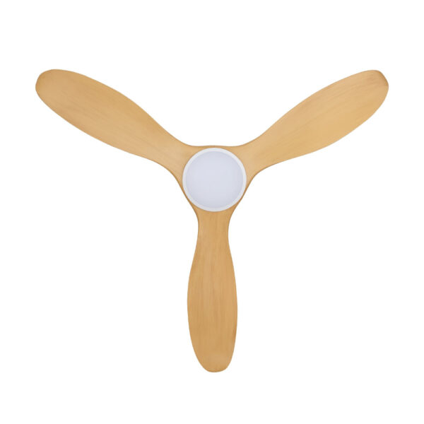 Noosa DC CCT LED Ceiling Fan - White with Bamboo Blades 52"
