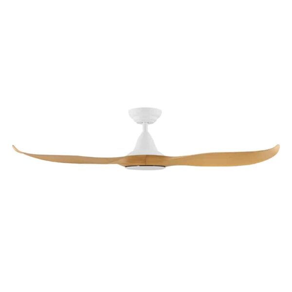 Eglo Noosa 52" DC Ceiling Fan with LED Light. White/Bamboo