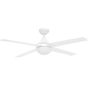 Airborne Bulimba Indoor/Outdoor ABS Blade Ceiling Fan with E27 Light - White 48"