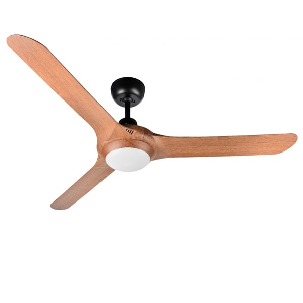 Spyda Ceiling Fan with Dimmable CCT LED Light Teak 62"