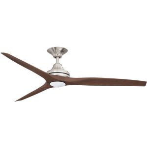 Three Sixty Spitfire v2 - 60" (152cm) - Brushed Nickel Motor - Walnut Blades - LED Light