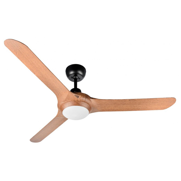 Spyda Ceiling Fan with Dimmable CCT LED Light - Teak 56"