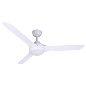 Spyda Ceiling Fan with Dimmable CCT LED Light - Satin White 56"