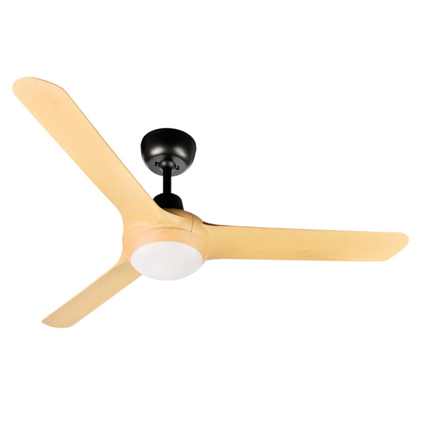 Spyda Ceiling Fan with Dimmable CCT LED Light - Bamboo 50"